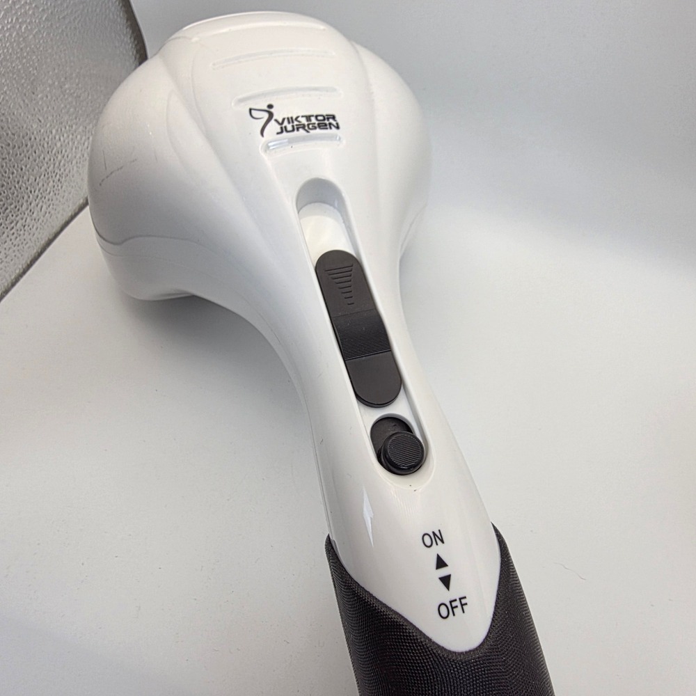 Viktor Jurgen Handheld Massage White Double Head Percussion Electric